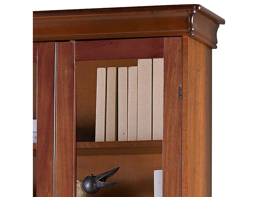 Vitrine Nussbaumfarben im klassischen Stil 179 cm hoch