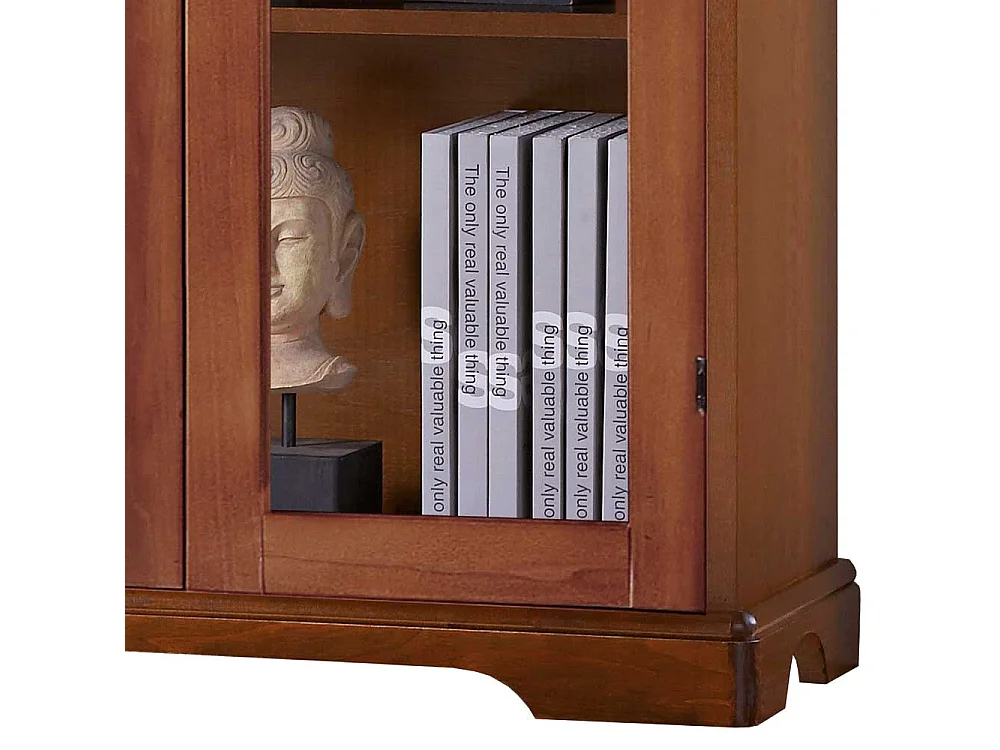 Vitrine Nussbaumfarben im klassischen Stil 179 cm hoch