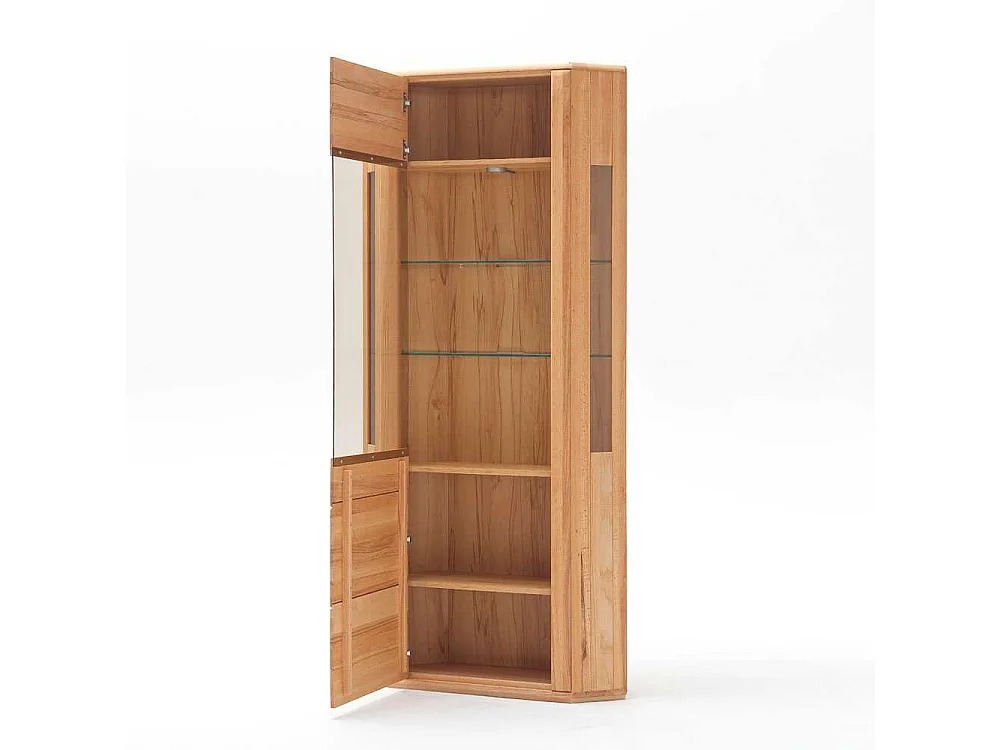 Vitrine 1-türig weiße Beleuchtung