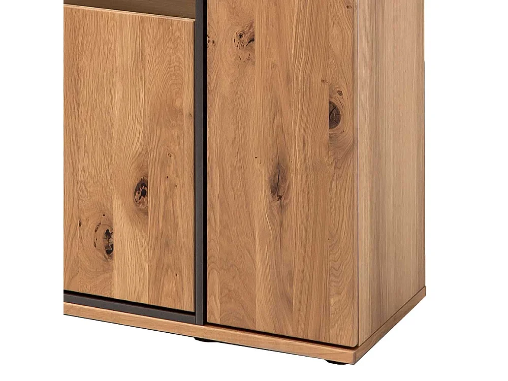 Wohnzimmer Vitrine mit Asteiche furniert 165 cm breit