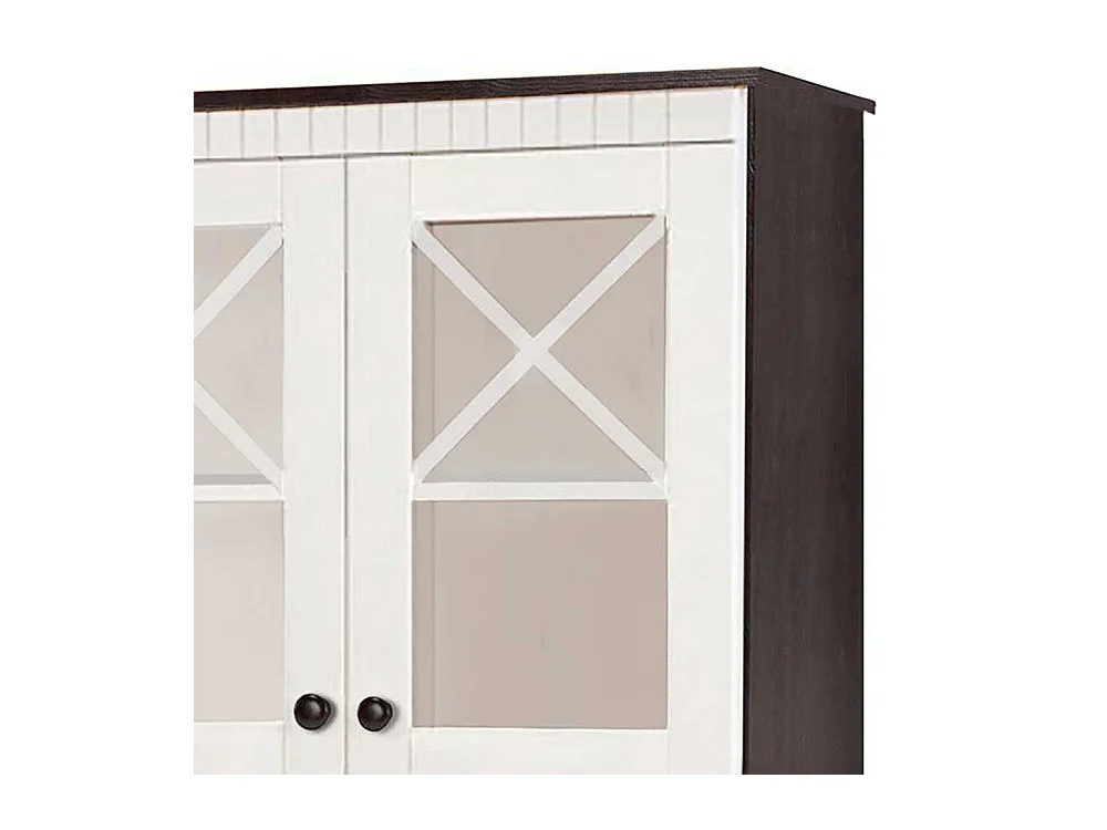 Vitrine Schrank Vitrine mit Glastüren und Schubladen