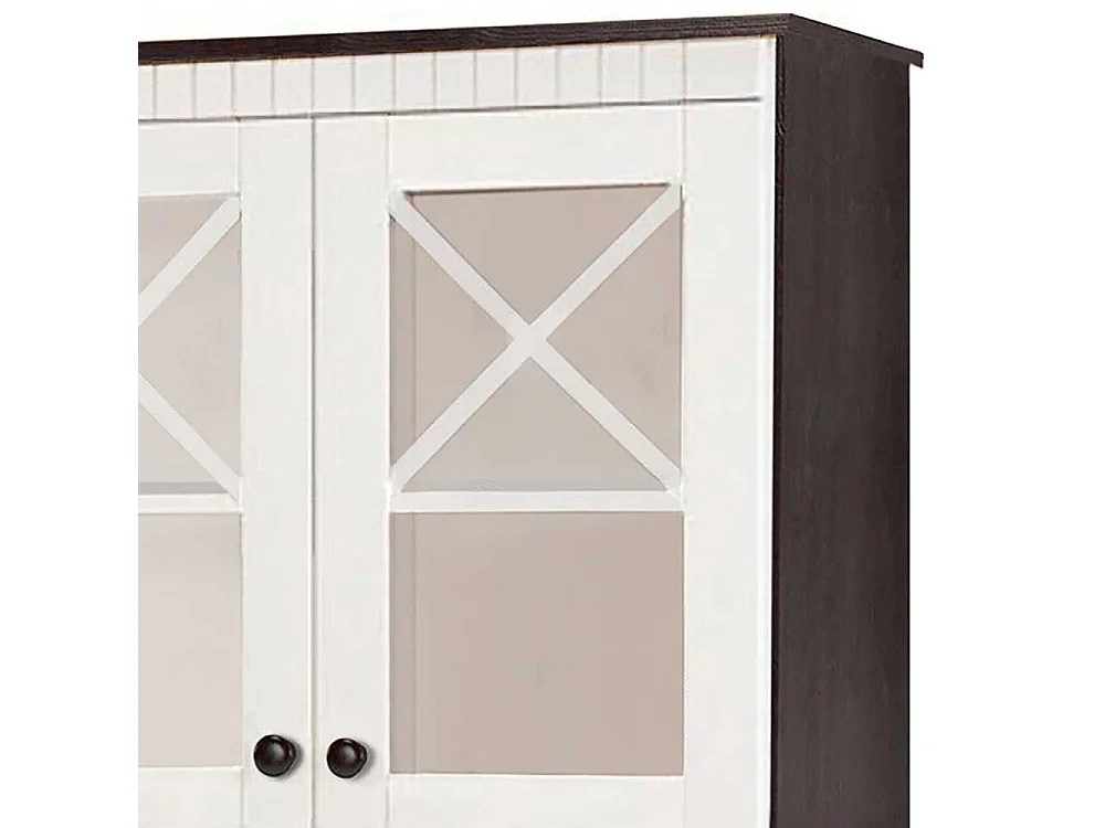 Vitrine Schrank Vitrine mit Glastüren und Schubladen