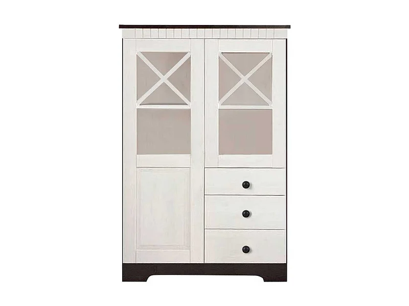 Vitrine Schrank Vitrine mit Glastüren und Schubladen