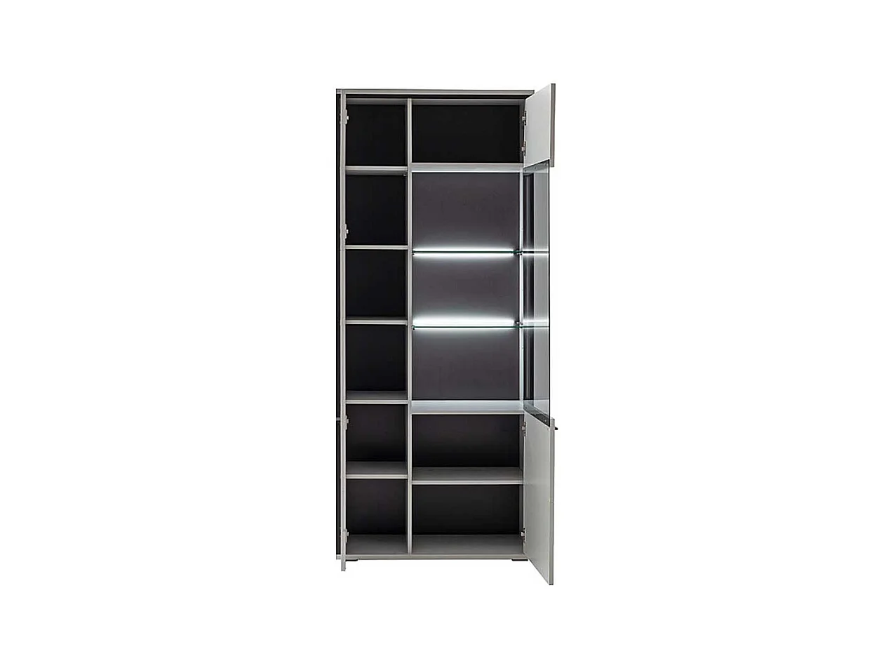 Esszimmer Vitrine weiss in modernem Design 199 cm hoch