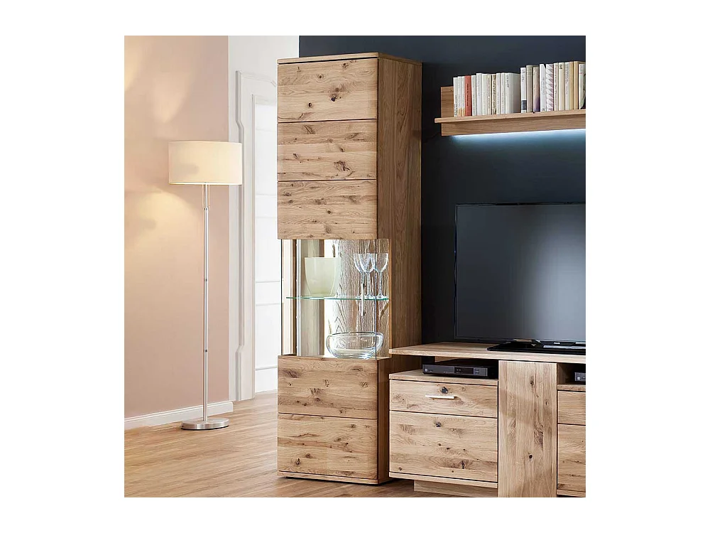 Vitrine aus Eiche Bianco geölt 1 türig