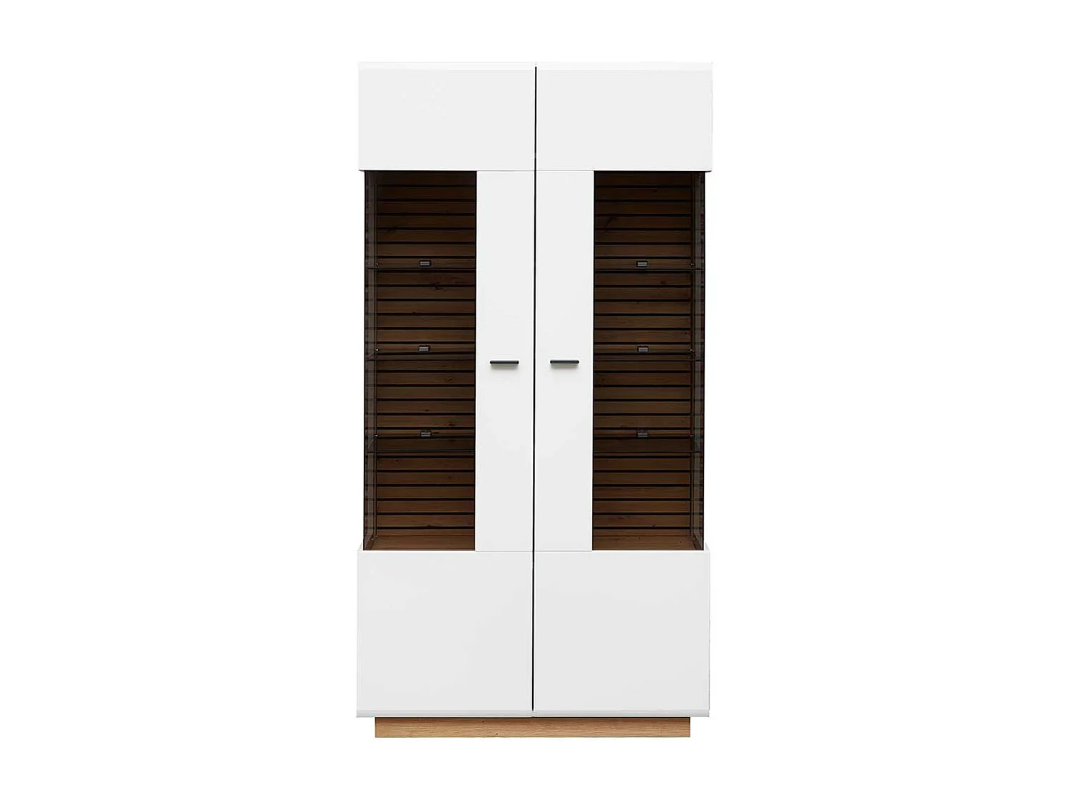 Esszimmer Vitrine zweifarbig in modernem Design 190 cm hoch