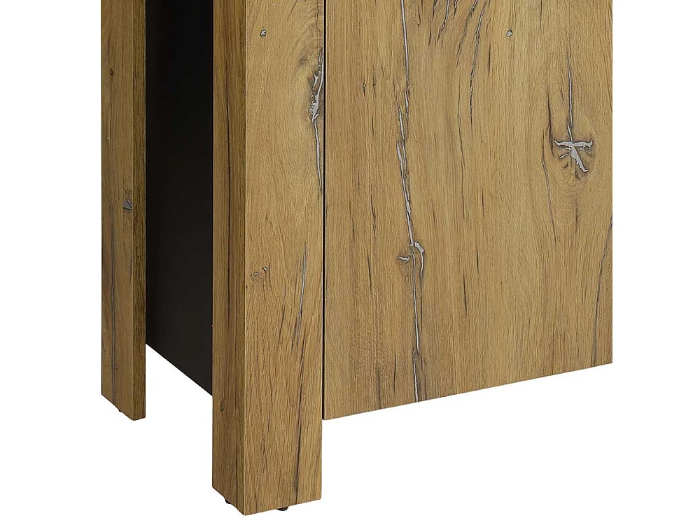 Vitrine für Wohnzimmer modern in Zinneichefarben Schwarz