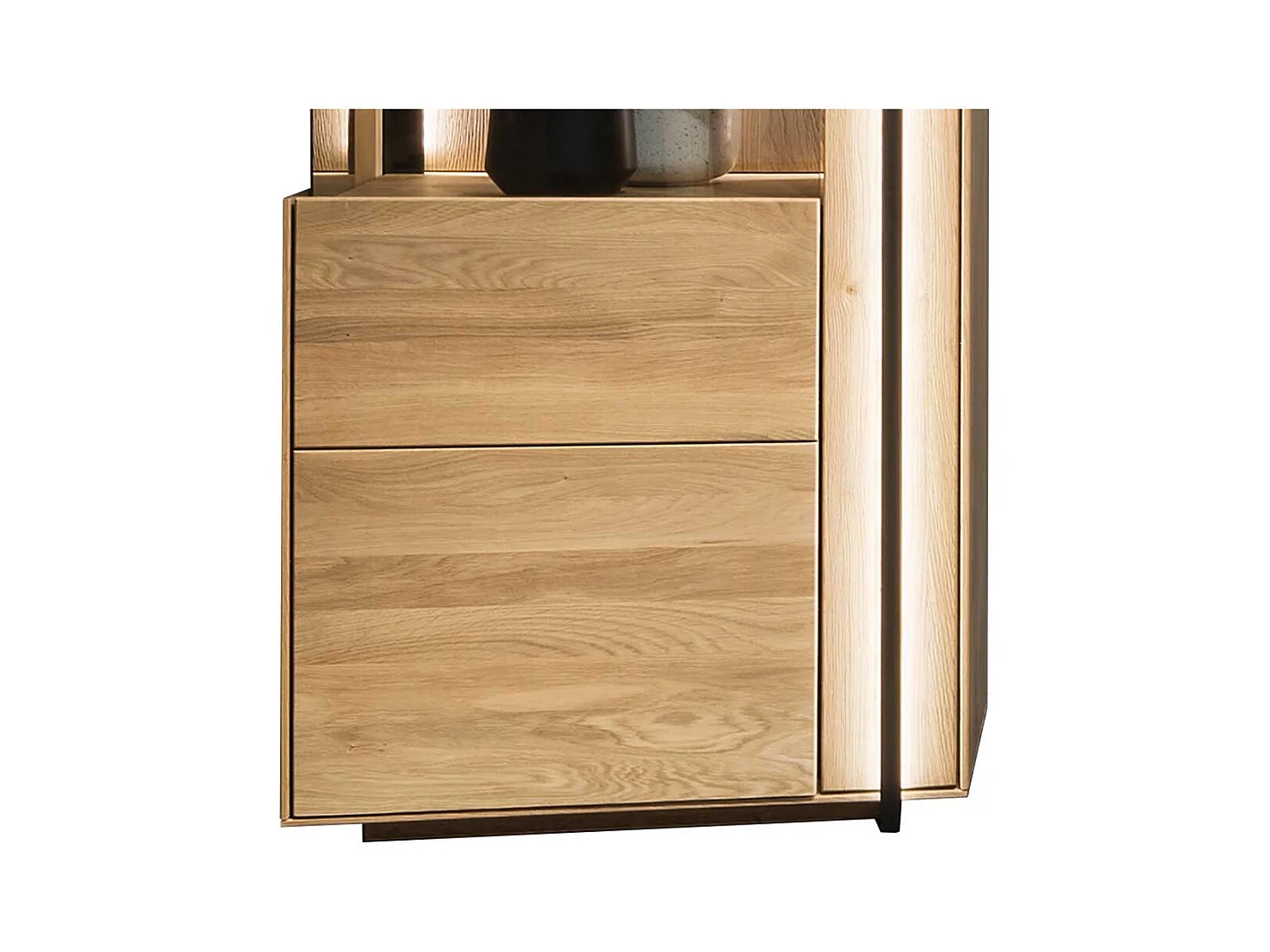 Wohnzimmer Vitrinenschrank in Asteichefarben 1 Tür mit Soft Close