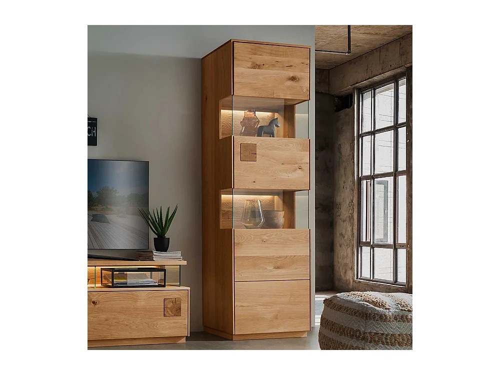 Esszimmer Vitrine Wildeiche geölt modernem Design