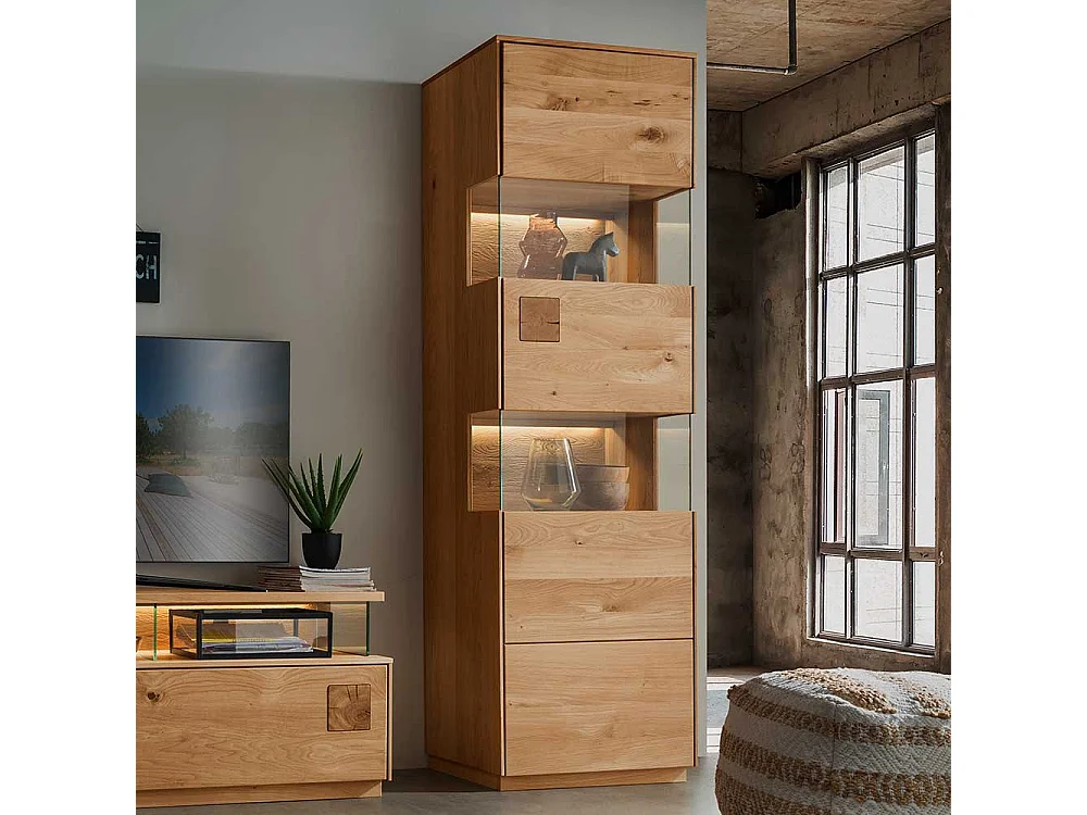 Esszimmer Vitrine Wildeiche geölt modernem Design