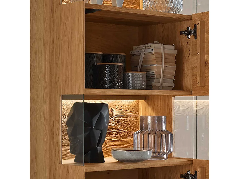 Esszimmer Vitrine Wildeiche geölt modernem Design