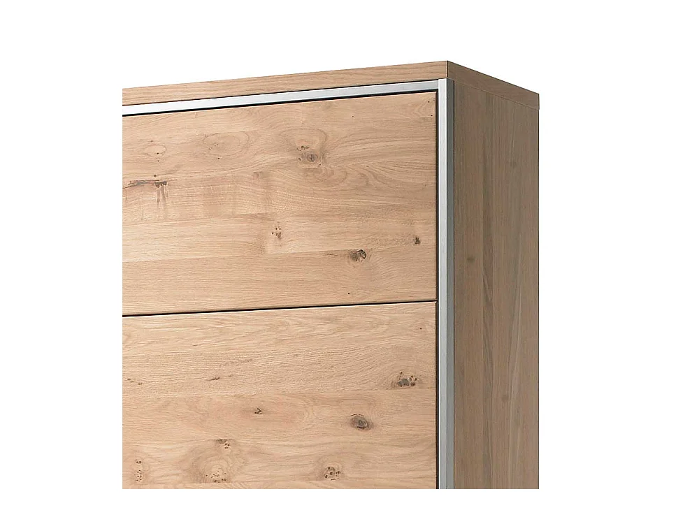 Schrank Vitrine in Asteiche Bianco furniert Landhausstil