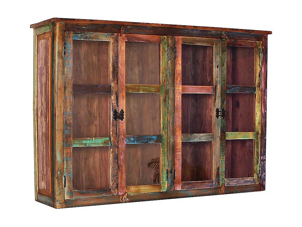 Wohnzimmer Vitrinenschrank in Bunt Shabby Chic Stil