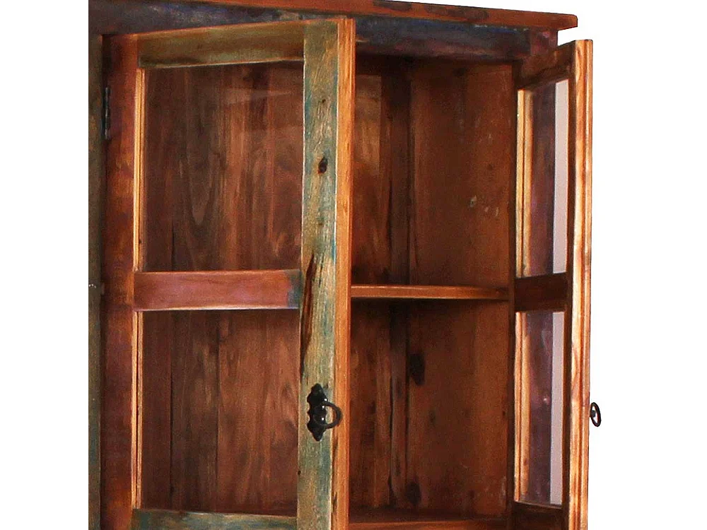 Wohnzimmer Vitrinenschrank in Bunt Shabby Chic Stil