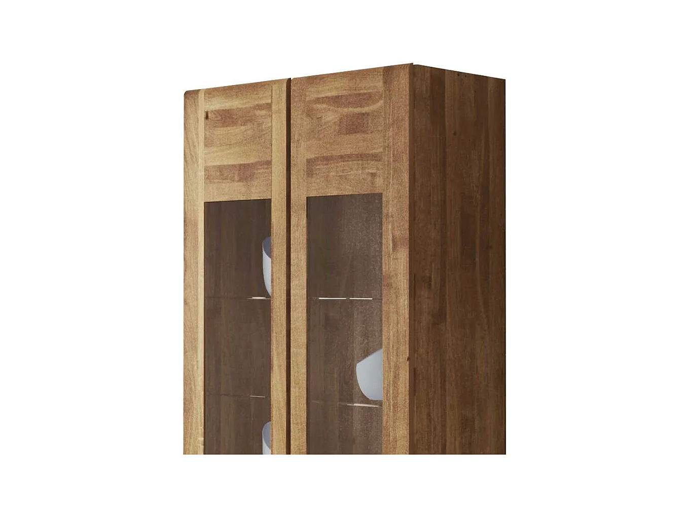 Esszimmer Vitrine aus Wildeiche Massivholz 90 cm