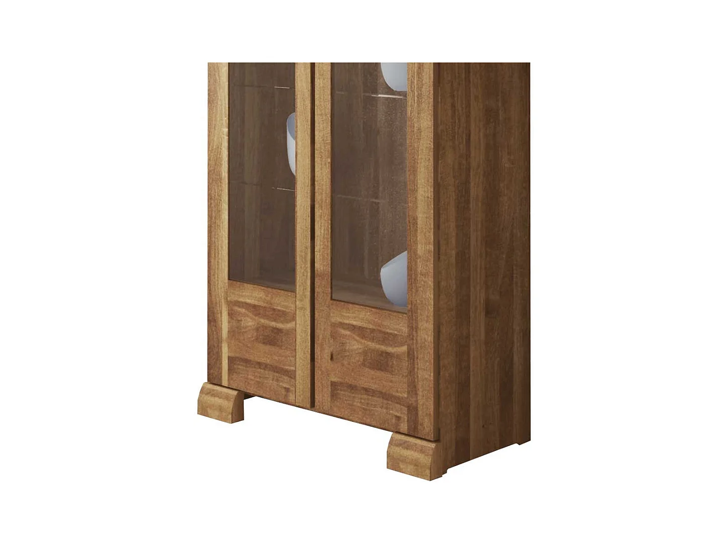 Esszimmer Vitrine aus Wildeiche Massivholz 90 cm
