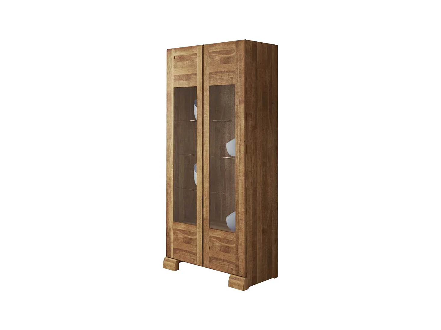 Esszimmer Vitrine aus Wildeiche Massivholz 90 cm