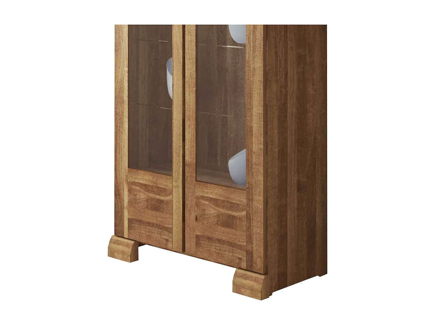 Esszimmer Vitrine aus Wildeiche Massivholz 90 cm