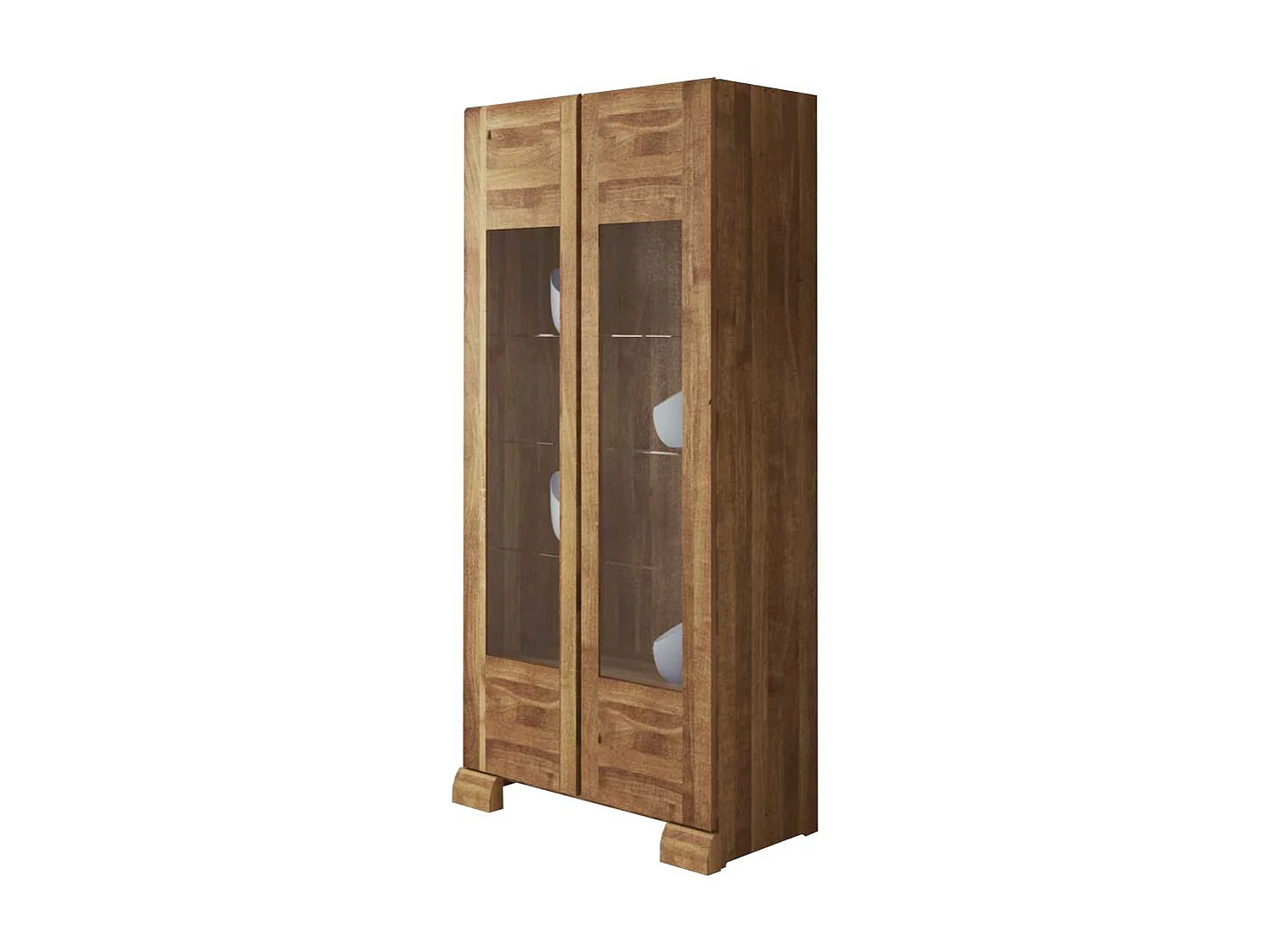 Esszimmer Vitrine aus Wildeiche Massivholz 90 cm