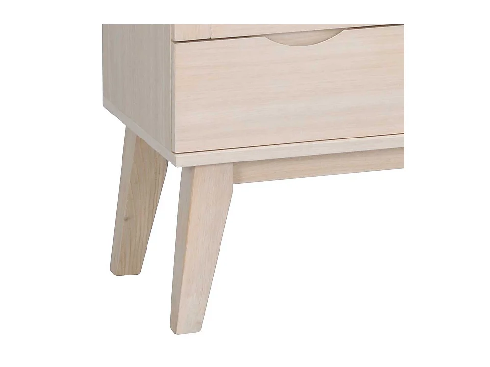 Vitrine in Eiche White Wash teilmassiv 185 cm