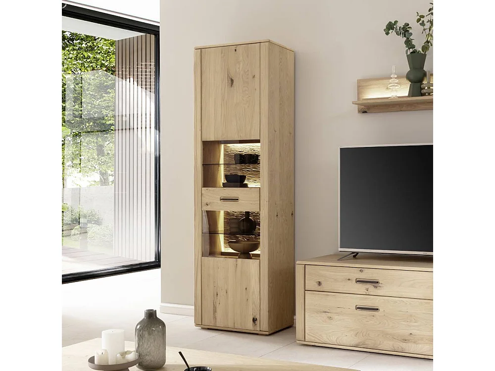 Vitrinenschrank Vitrine 207 cm hoch 64 cm breit