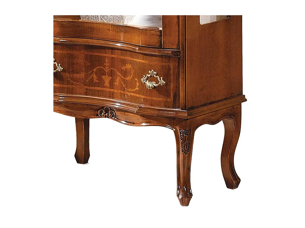 Schrank Vitrine in Nussbaumfarben italienisches Design