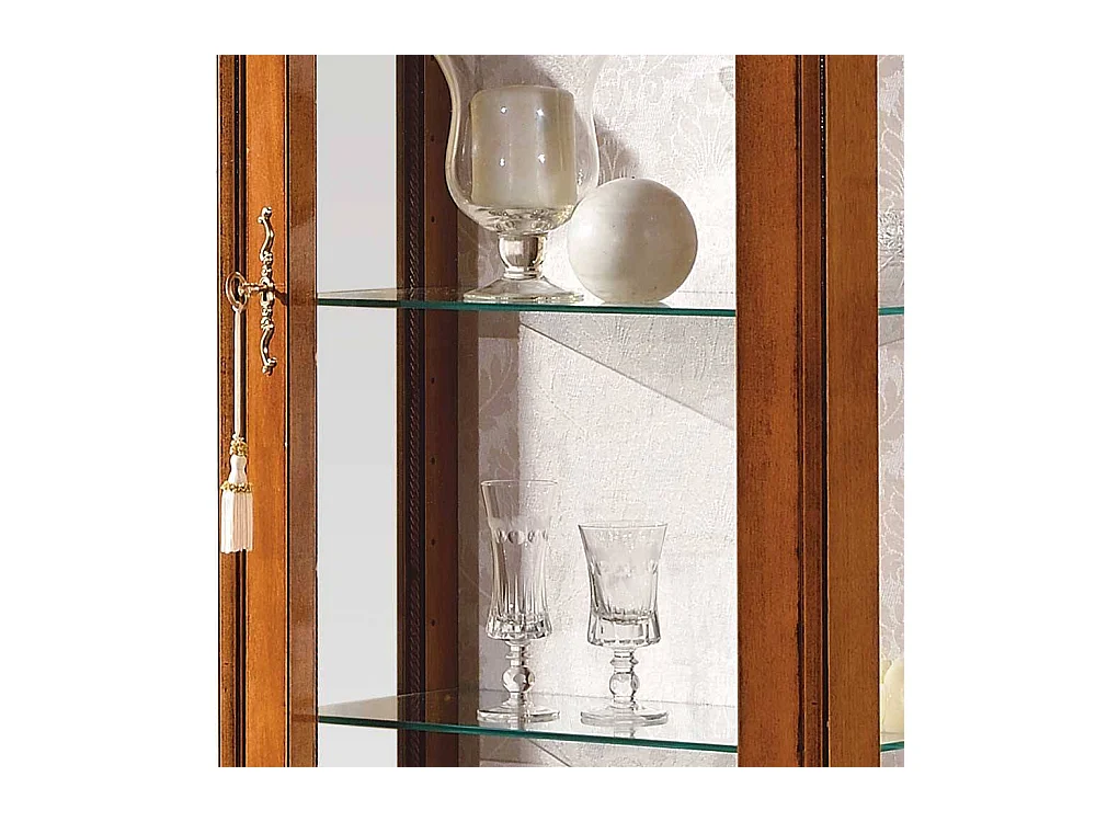 Schrank Vitrine in Nussbaumfarben italienisches Design