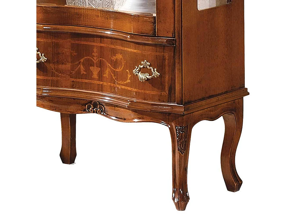 Schrank Vitrine in Nussbaumfarben italienisches Design