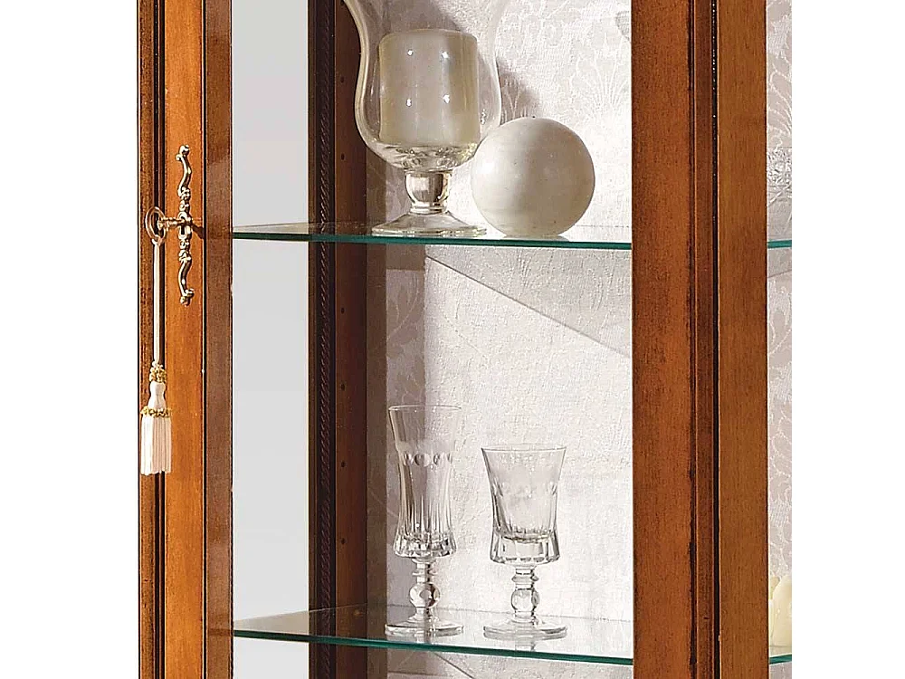 Schrank Vitrine in Nussbaumfarben italienisches Design