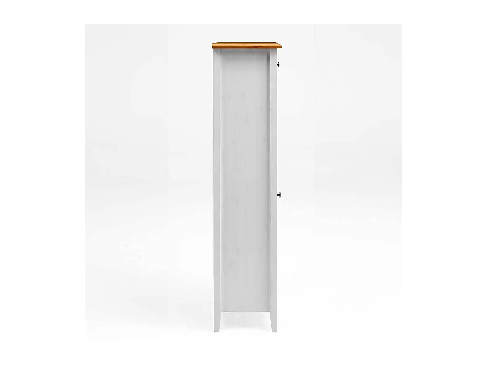 Badezimmer Vitrine in Weiß Kiefer teilmassiv 55 cm breit