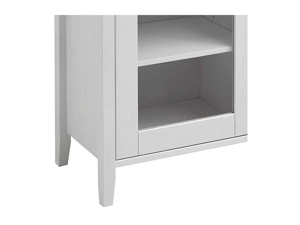 Badezimmer Vitrine in Weiß Kiefer teilmassiv 55 cm breit