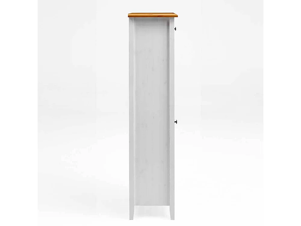Badezimmer Vitrine in Weiß Kiefer teilmassiv 55 cm breit