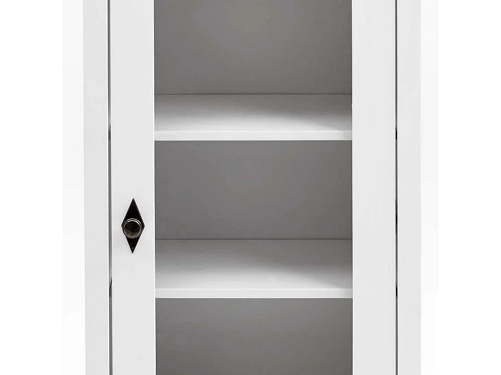 Badezimmer Vitrine in Weiß Kiefer teilmassiv 55 cm breit