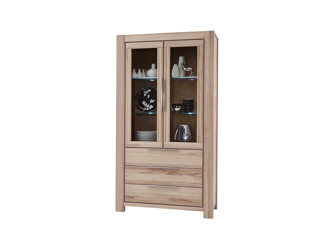 Vitrine aus Wildeiche Massivholz Sonoma ge�lt