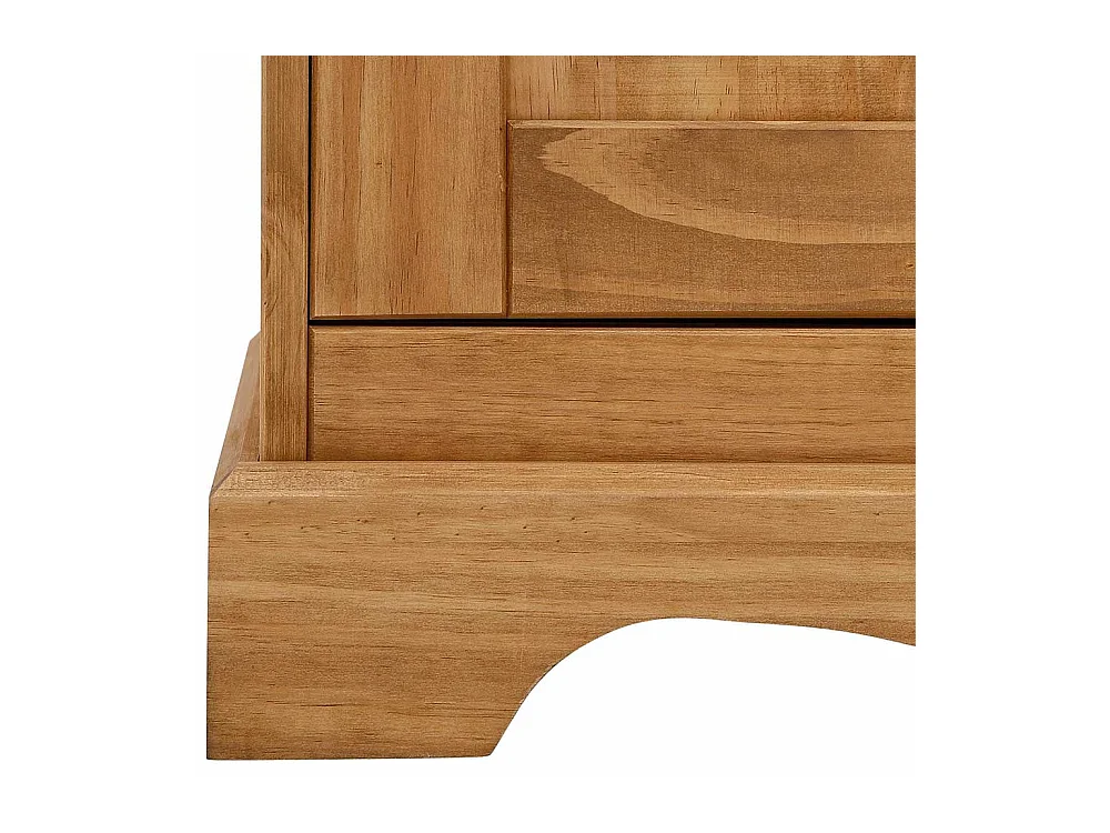 Landhaus Vitrinen Schrank aus Kiefer Massivholz gebeizt und geölt 190 cm hoch