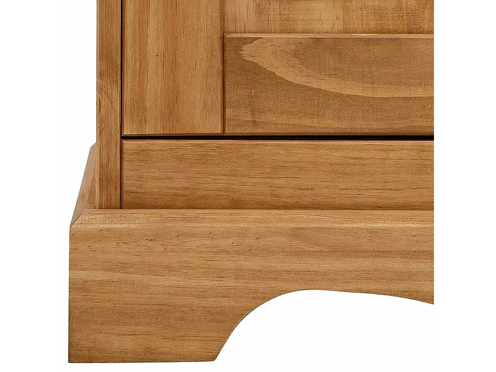 Landhaus Vitrinen Schrank aus Kiefer Massivholz gebeizt und geölt 190 cm hoch