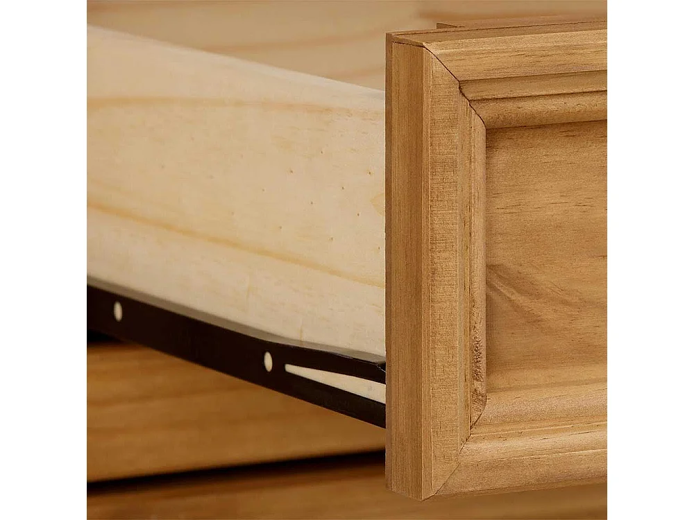 Landhaus Vitrinen Schrank aus Kiefer Massivholz gebeizt und geölt 190 cm hoch