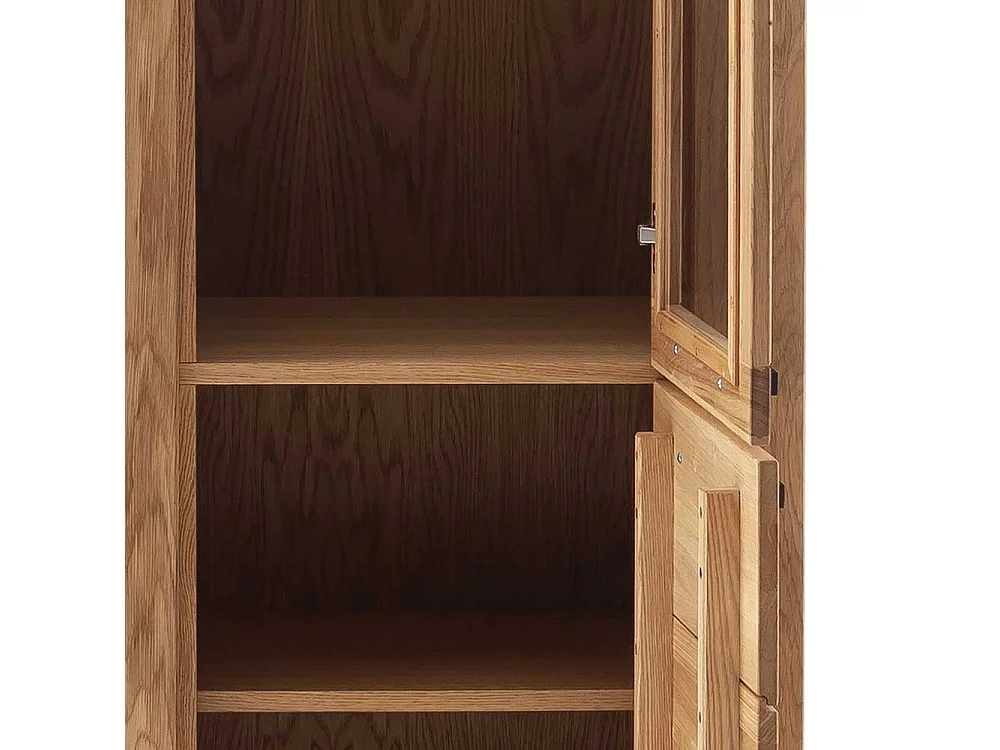 Vitrine Hochvitrine in modernem Design - Wildeichefarben