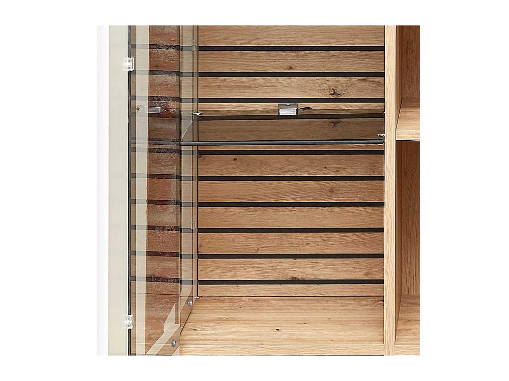 Esszimmer Vitrine zweifarbig in modernem Design 190 cm hoch