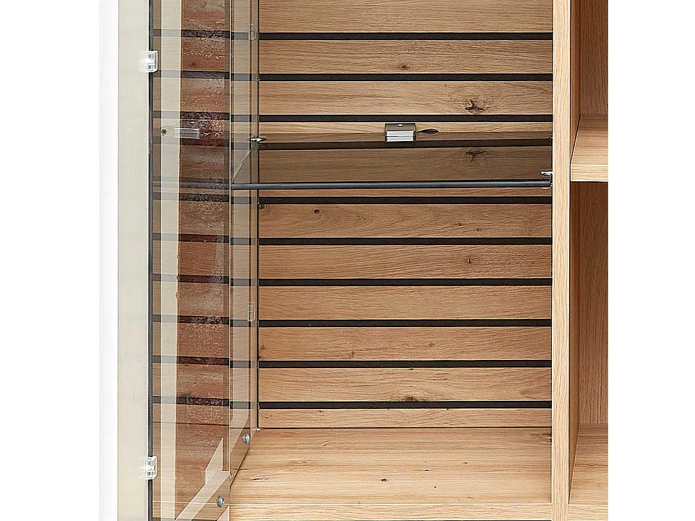 Esszimmer Vitrine zweifarbig in modernem Design 190 cm hoch