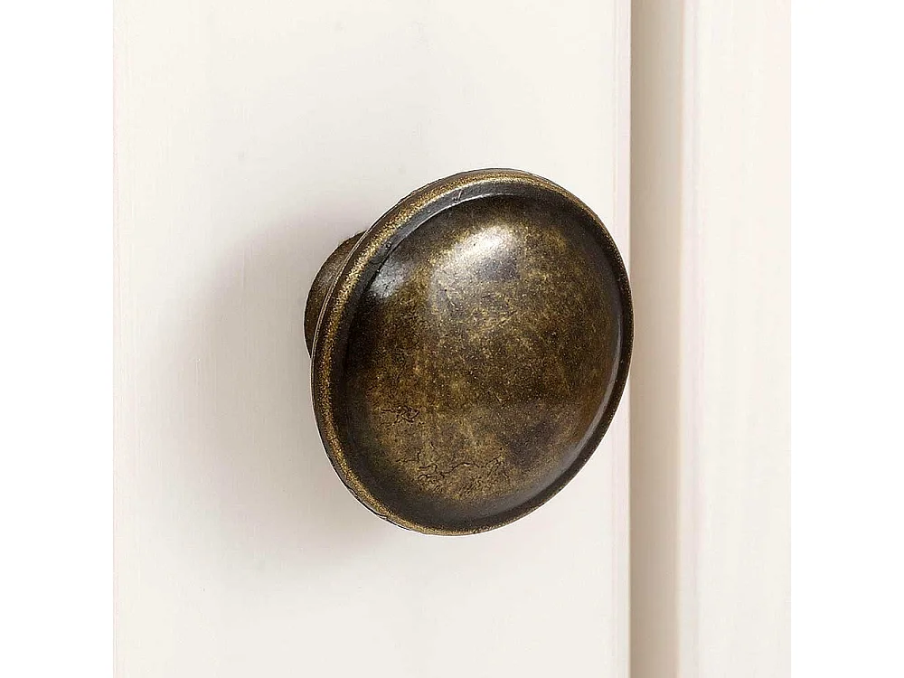 Wohnzimmer Vitrinenschrank in Weiß und Beige Glastür