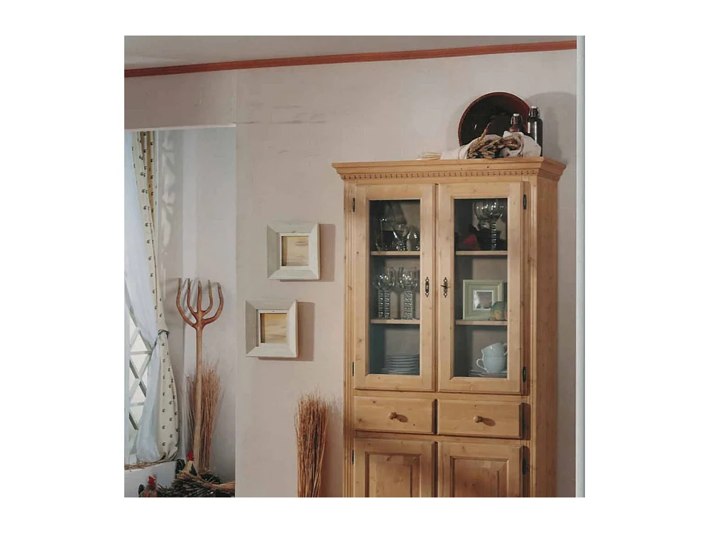 Esszimmer Vitrine aus Fichte Massivholz Landhausstil