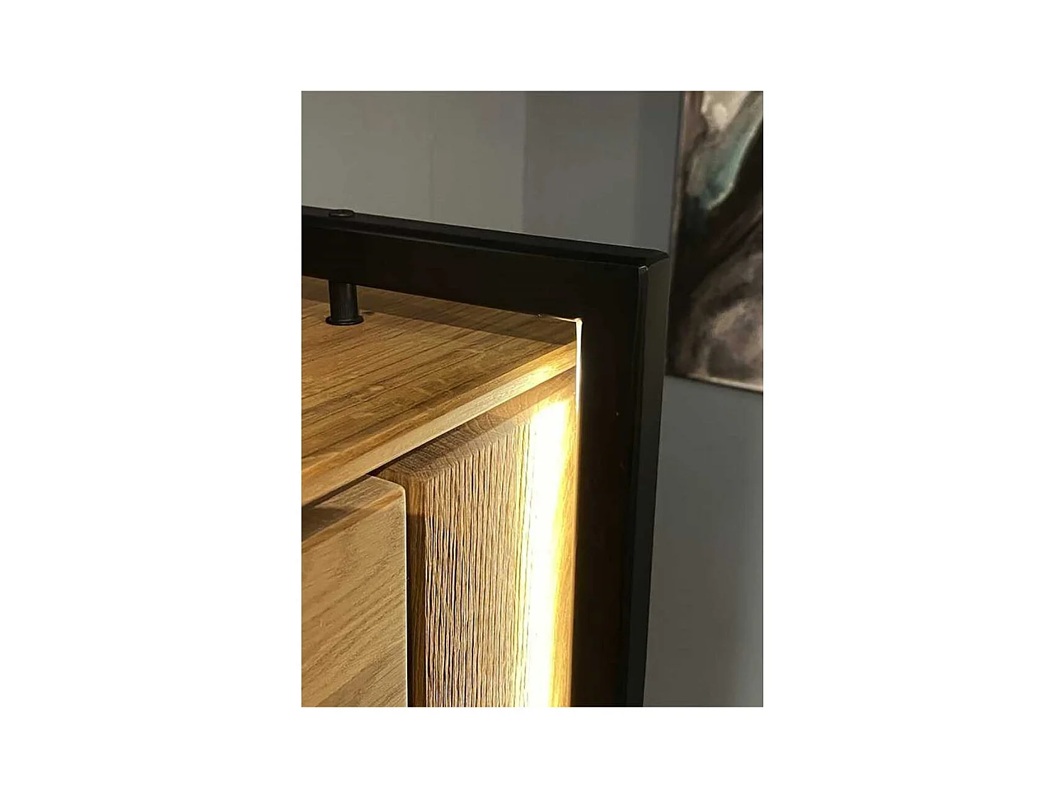 Wohnzimmer Vitrinenschrank in Asteichefarben 1 Tür mit Soft Close