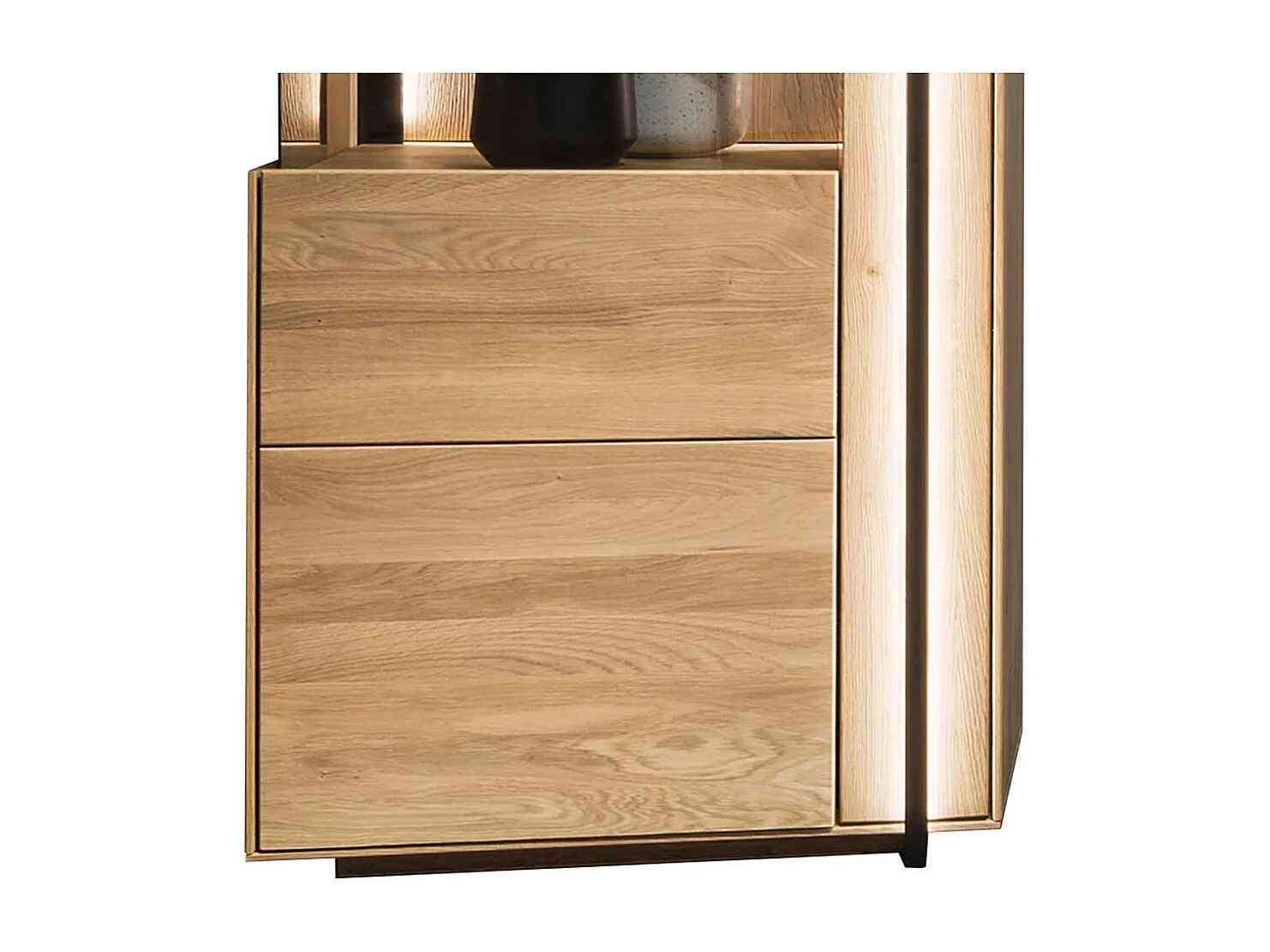 Wohnzimmer Vitrinenschrank in Asteichefarben 1 Tür mit Soft Close