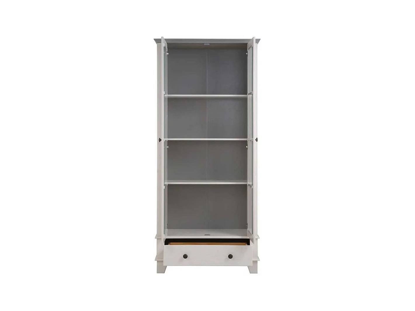 Vitrinenschrank Stauraumvitrine im Landhausstil 190 cm hoch