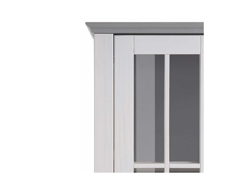 Vitrinenschrank Stauraumvitrine im Landhausstil 190 cm hoch