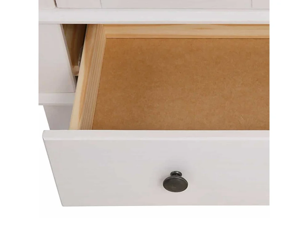 Vitrinenschrank Stauraumvitrine im Landhausstil 190 cm hoch