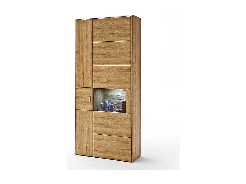 Vitrinenschrank in Wildeichefarben Landhaus Design