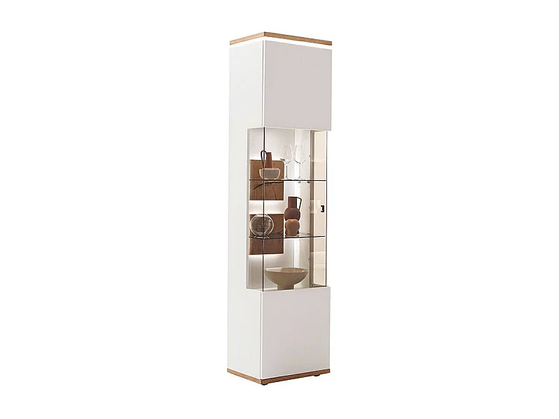 Vitrine Hochschrank mit Glastür 203 cm hoch