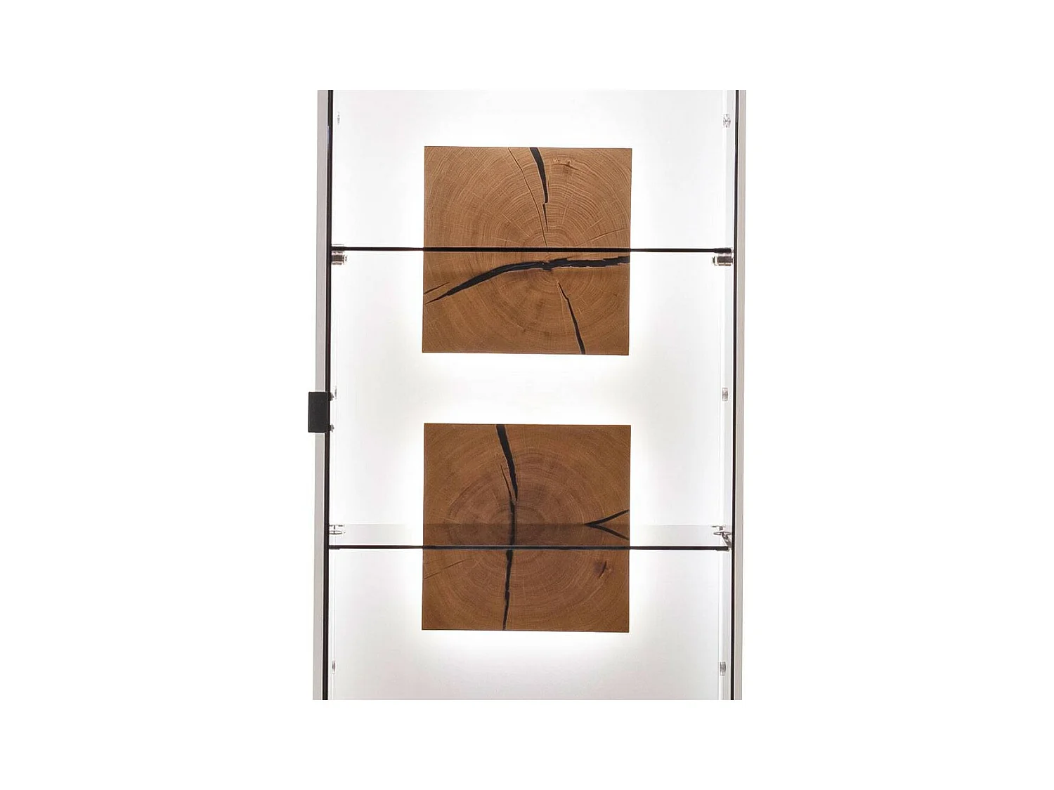 Vitrine Hochschrank mit Glastür 203 cm hoch